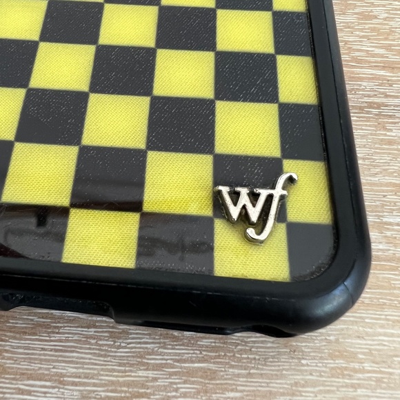Wildflower iPhone 8 Plus Case Checkered Yellow and Black - Picture 2 of 5